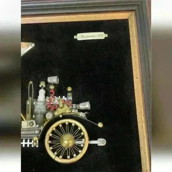 Vintage Car Wall Art Decor in Gold and Silver - Picture 4 of 8